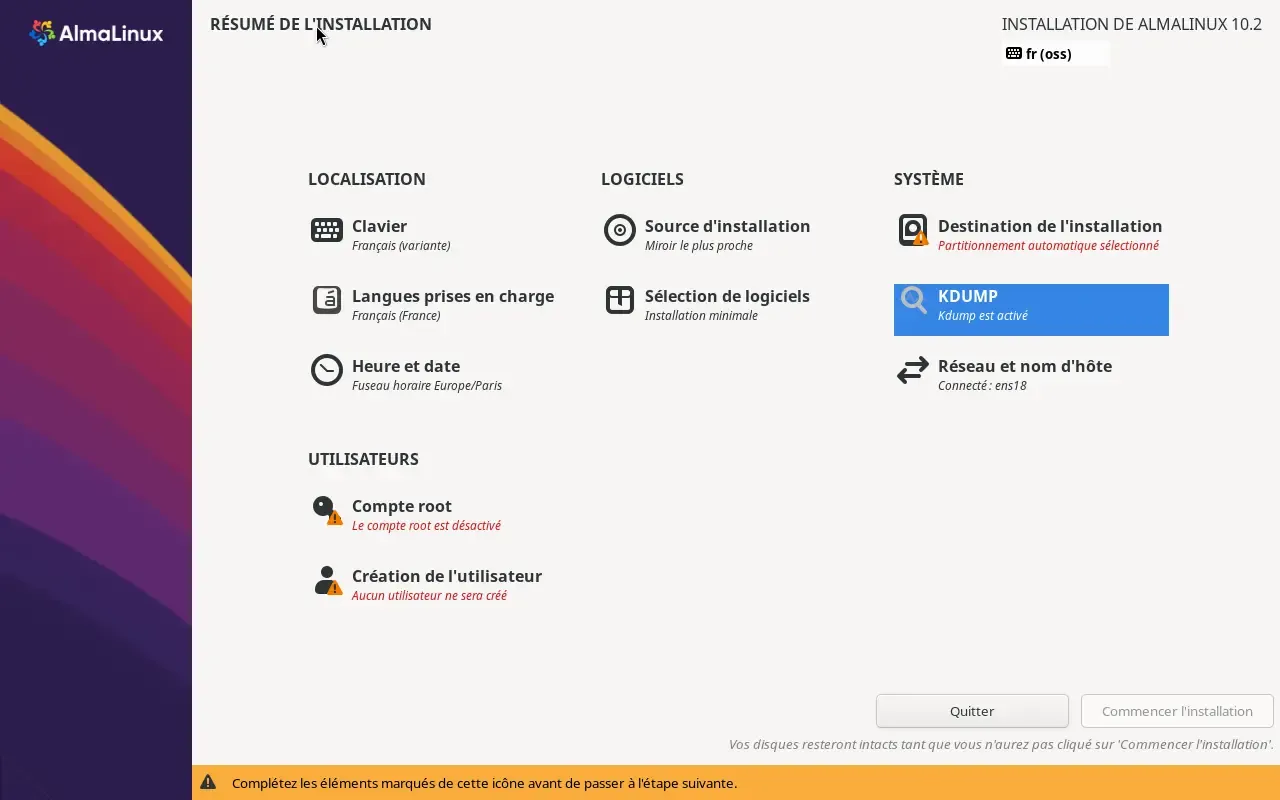 Résumé de l'installation d'Anaconda avec ses sections