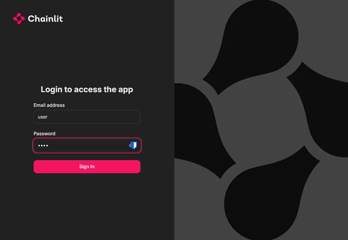 chainlit login