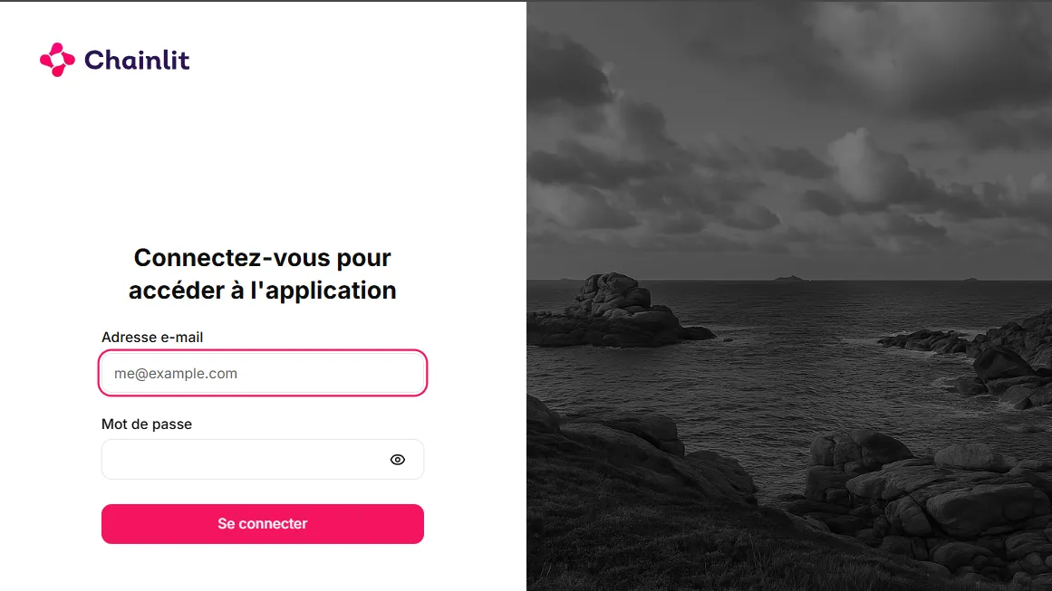 aperçu de l'application avec logo et favicon