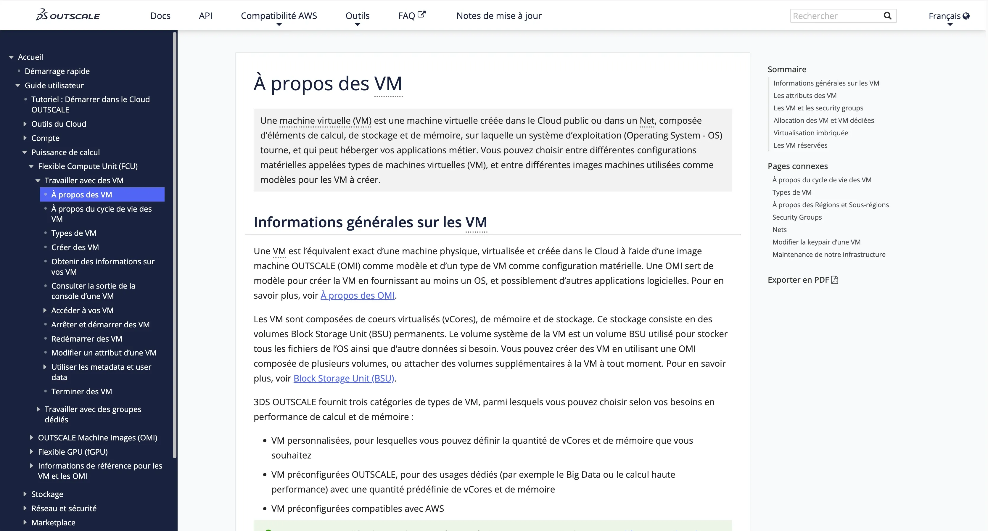 Création VM Cockpit Outscale