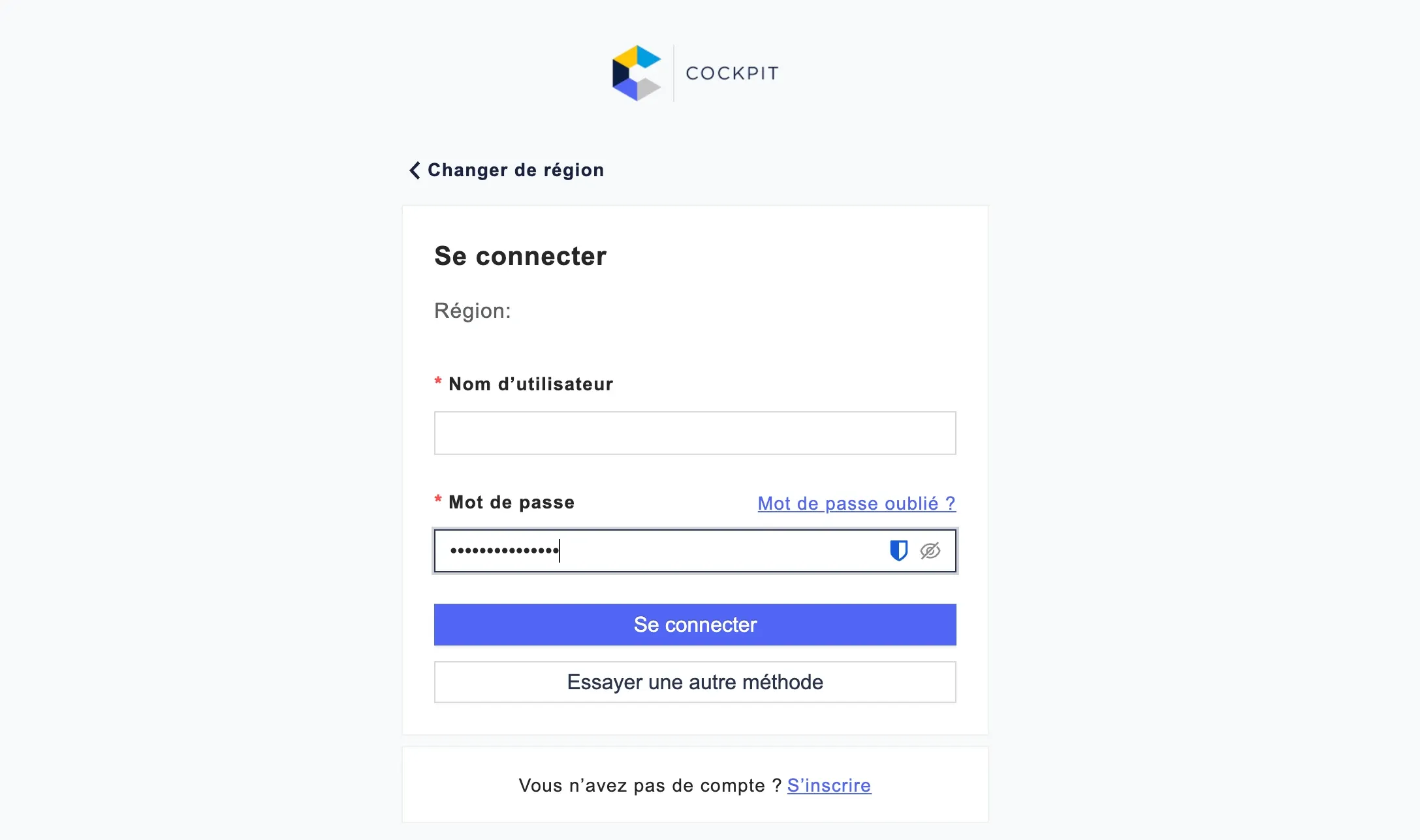 Connexion Cockpit Outscale