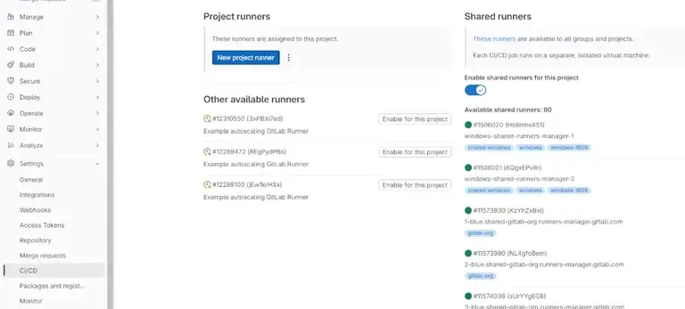 gitlab runner création