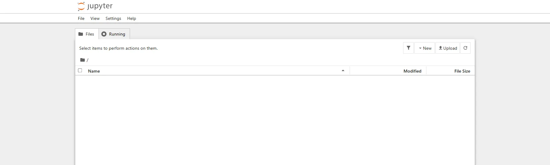 Interface Jupyter Notebook