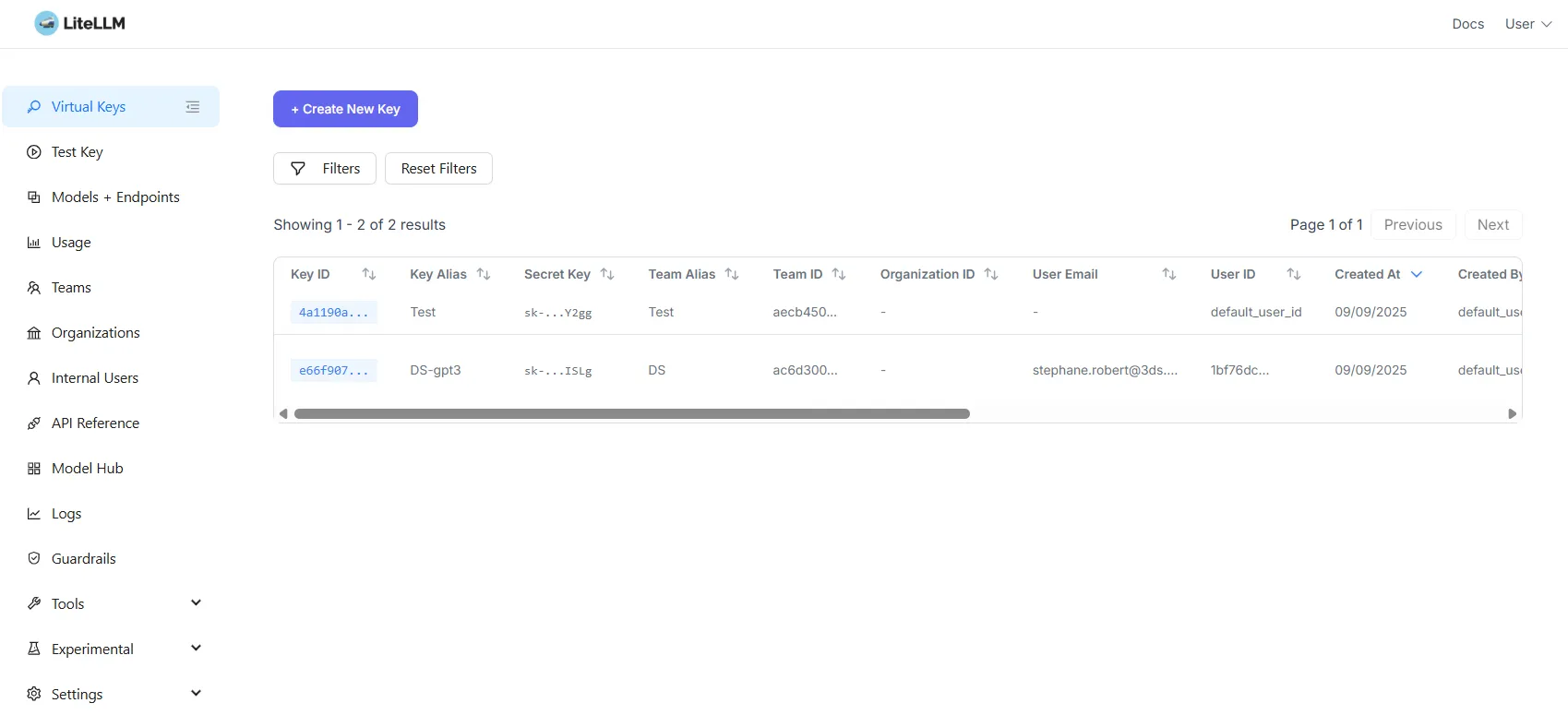 LiteLLM Admin UI