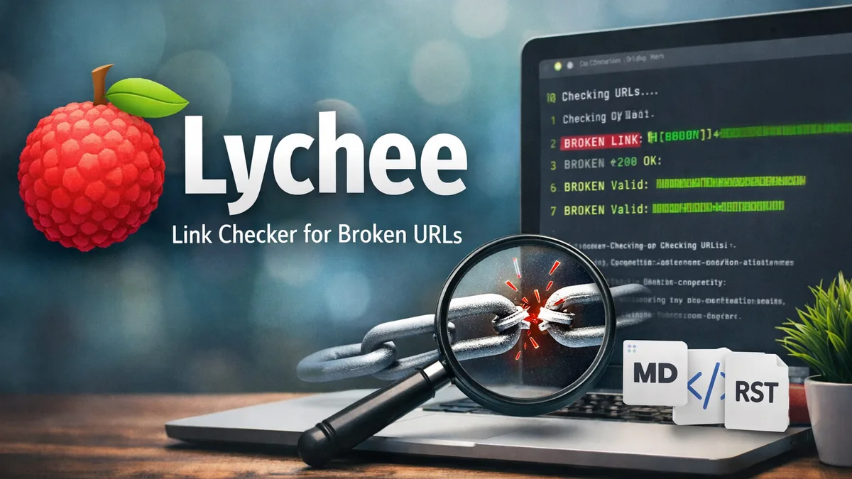 Lychee, outil de vérification de liens cassés