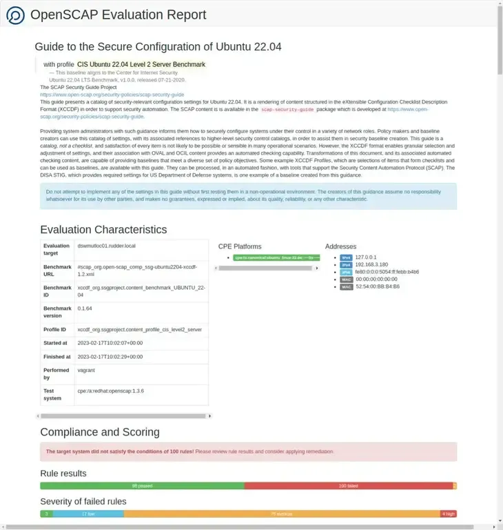 rudder rapport openscap