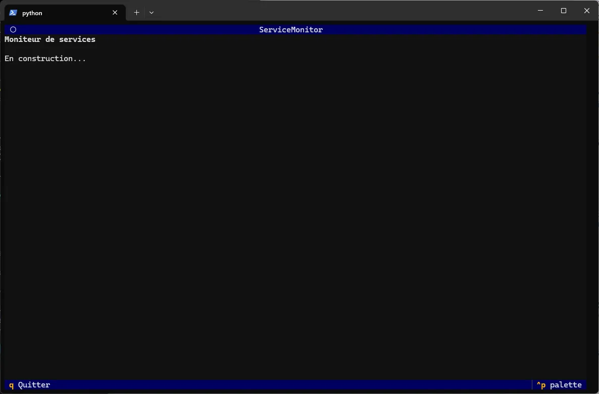 moniteur de services minimal