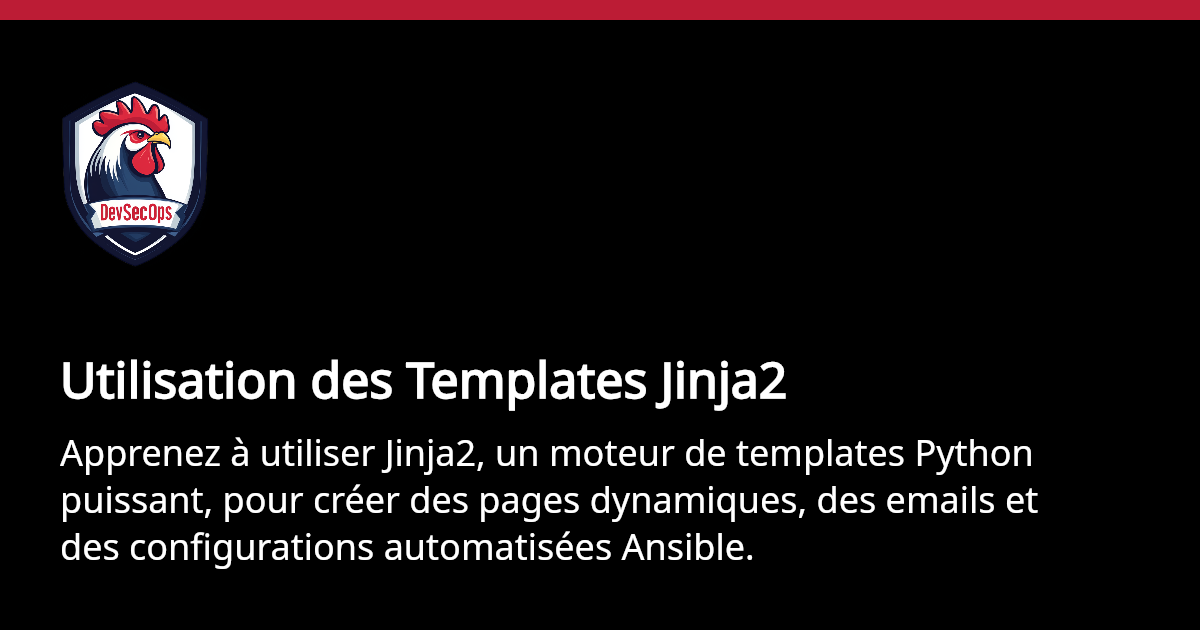 Utilisation des Templates Jinja2 | DevSecOps