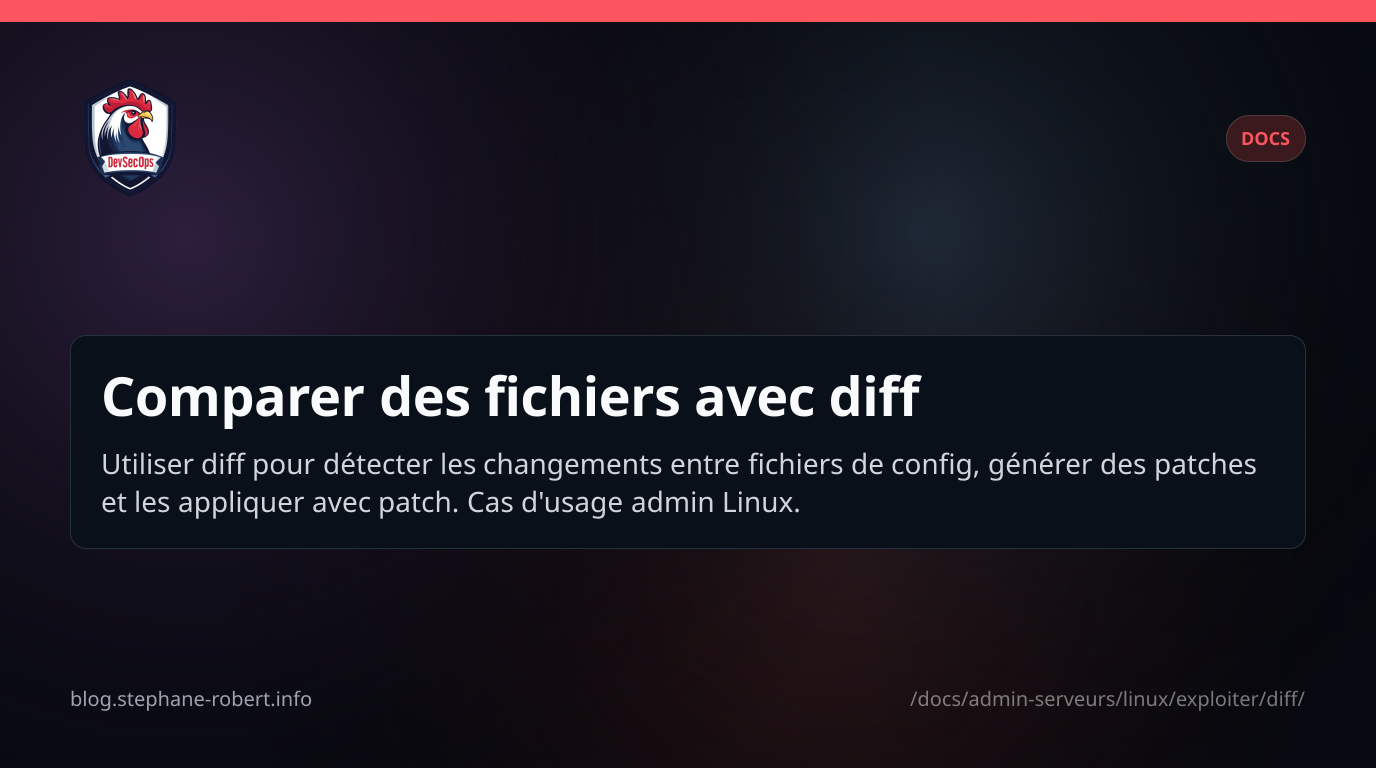 Comparer des fichiers avec diff