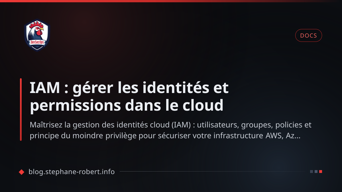 IAM : gérer les identités et permissions dans le cloud