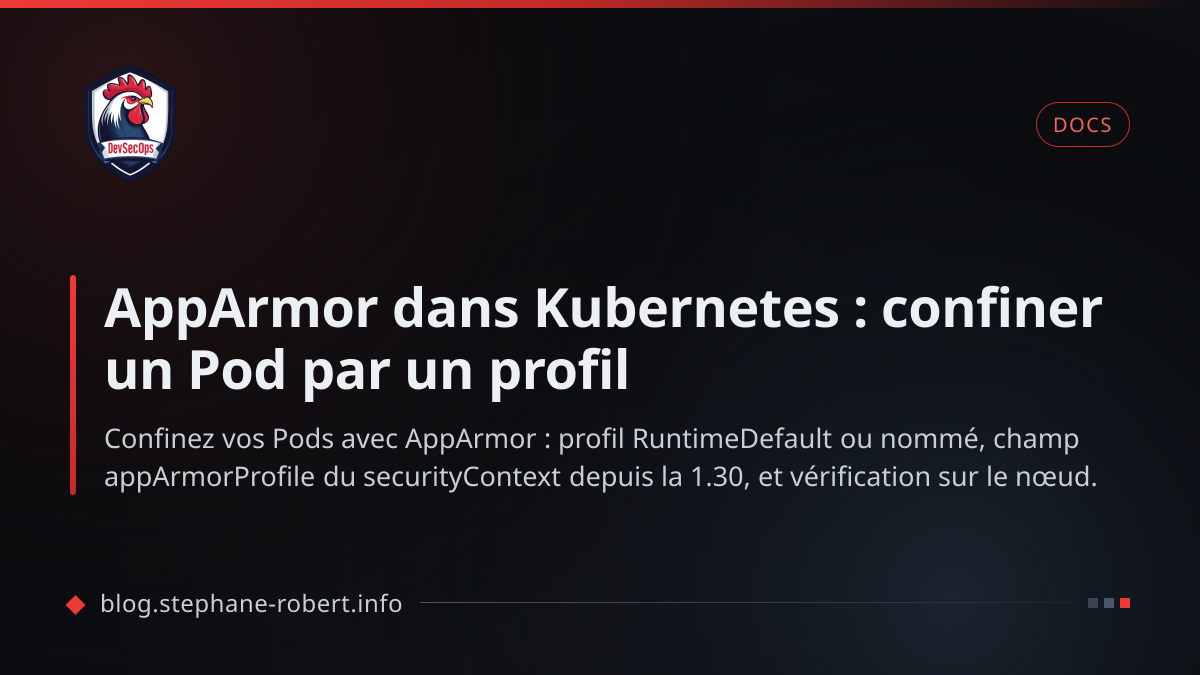 AppArmor et Seccomp dans Kubernetes - Profils de sécurité
