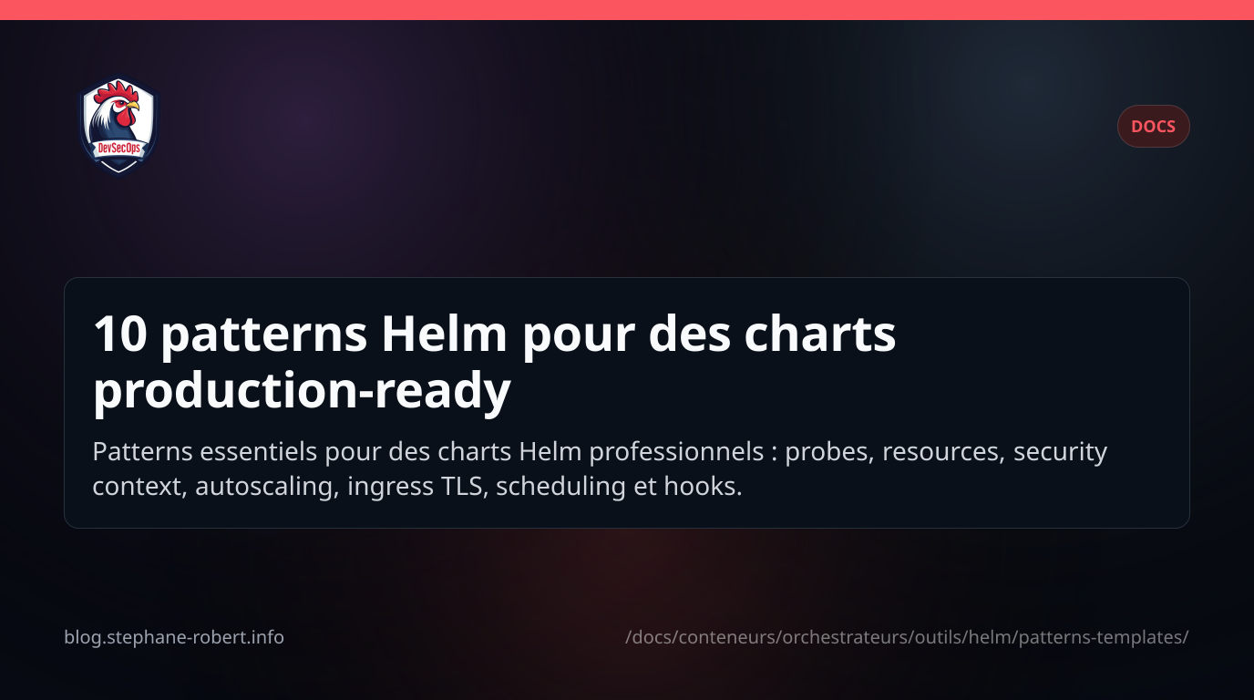 10 patterns Helm pour des charts production-ready