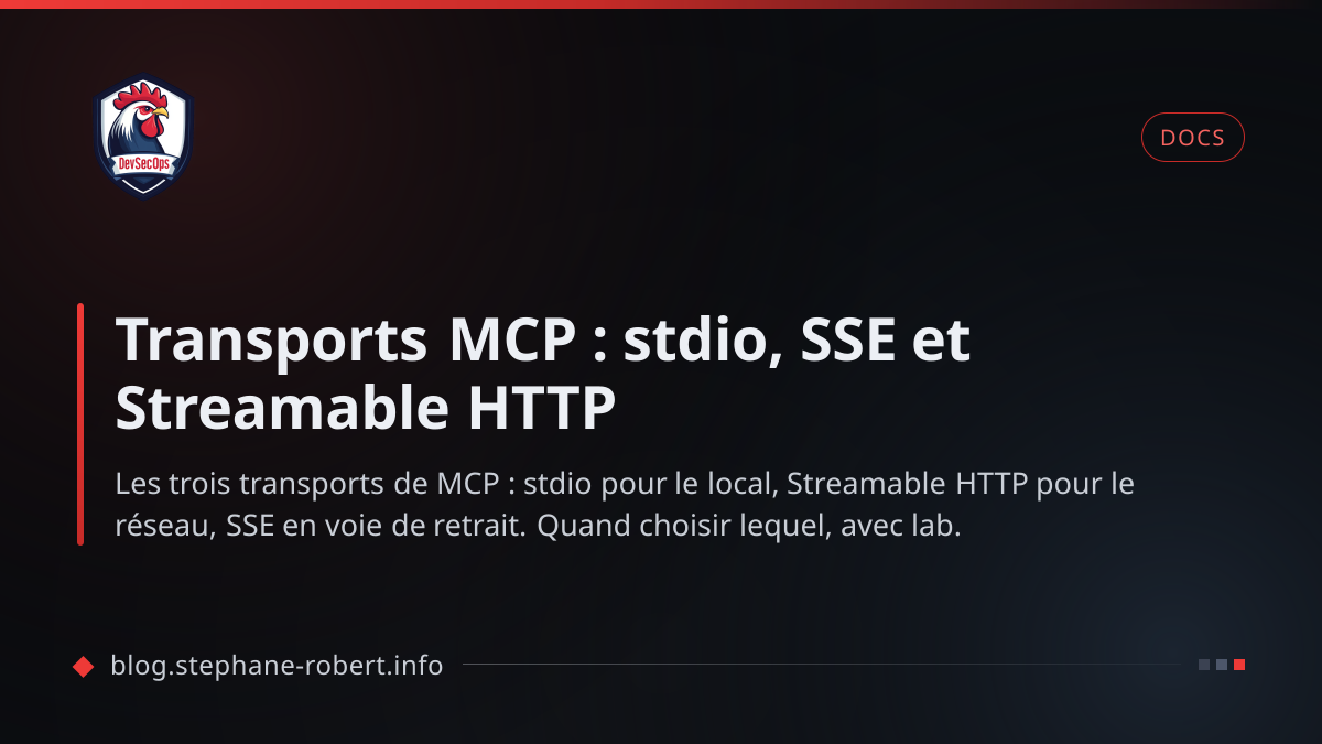 Streamable Http Logo Transports MCP : stdio, SSE et Streamable HTTP