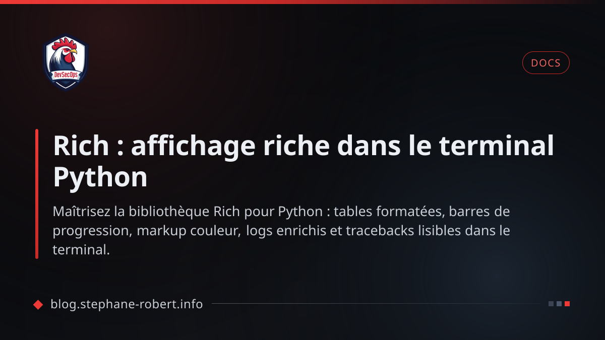 Rich : affichage riche dans le terminal Python