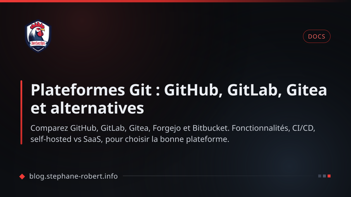 Plateformes Git : GitHub, GitLab, Gitea et alternatives