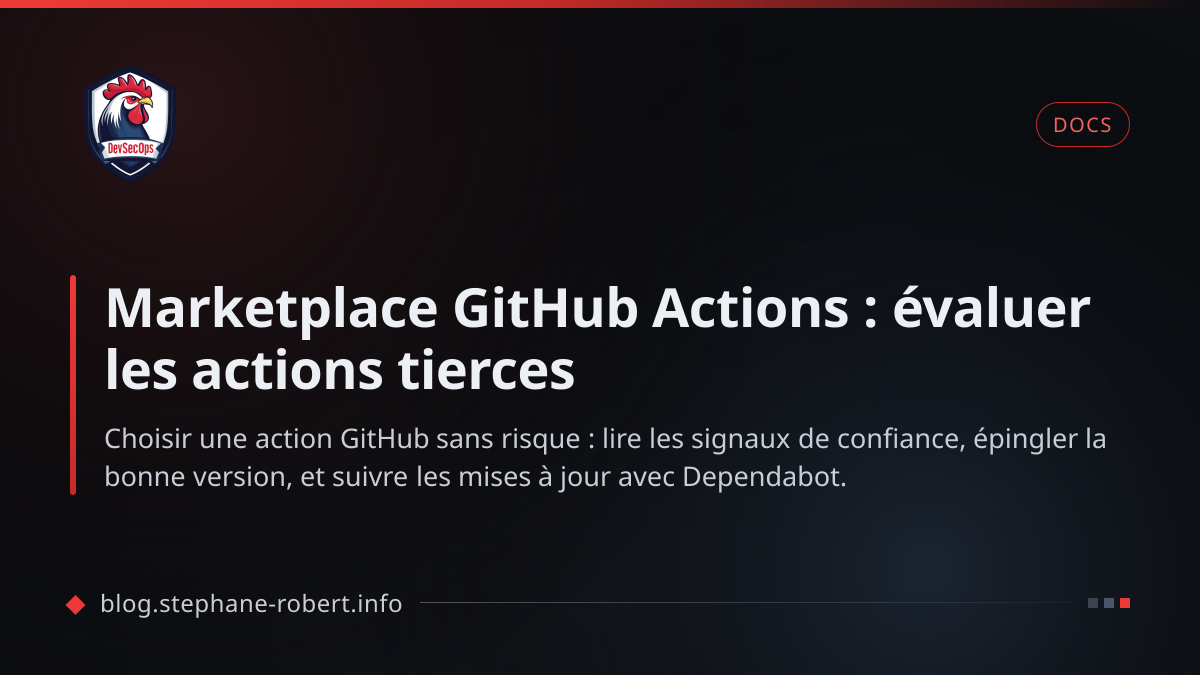 Marketplace GitHub Actions : évaluer les actions tierces