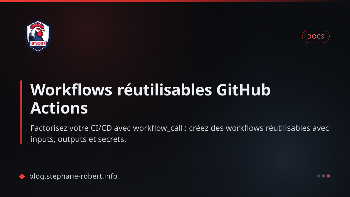 Workflows réutilisables GitHub Actions