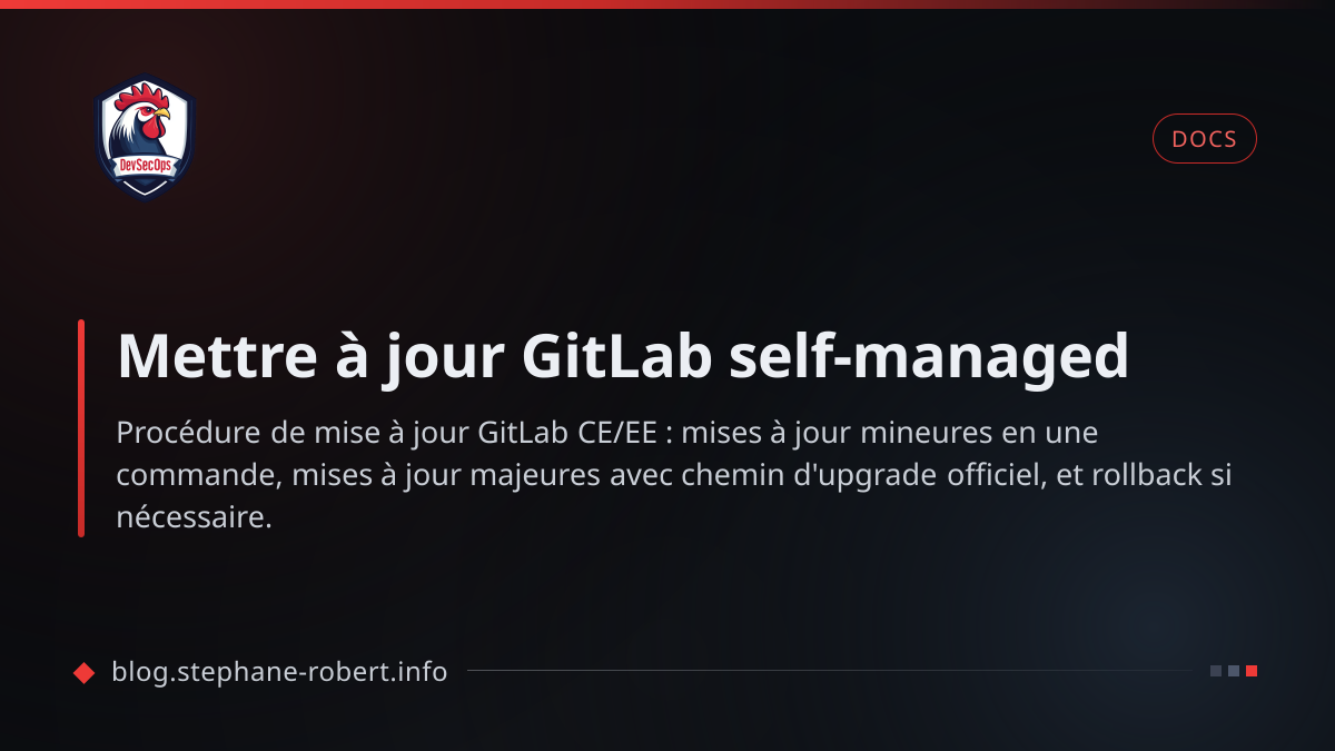 Mettre à jour GitLab self-managed